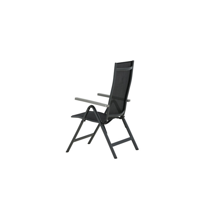 Outdoor-Hochlehner Albany 2er-Set – Verstellbarer Komfort in Schwarz