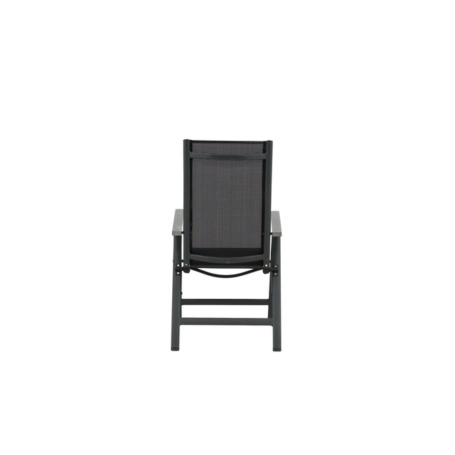 Outdoor-Hochlehner Albany 2er-Set – Verstellbarer Komfort in Schwarz