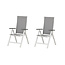Outdoor-Hochlehner Albany 2er-Set – Verstellbarer Komfort in Grau