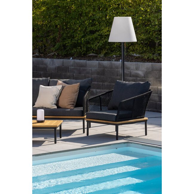 Lounge-Set Andorra Schwarz – Moderne Outdoor-Lounge