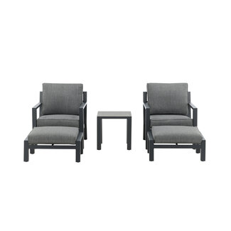 Venture Home Lounge-Set Barcelona Schwarz – Moderne Outdoor-Lounge