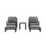 Lounge-Set Barcelona Schwarz – Moderne Outdoor-Lounge