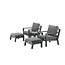 Lounge-Set Barcelona Schwarz – Moderne Outdoor-Lounge
