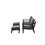 Outdoor Lounge-Set Barcelona – Elegantes Aluminium-Ensemble in Schwarz mit Beistelltisch