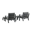 Lounge-Set Barcelona Schwarz – Moderne Outdoor-Lounge