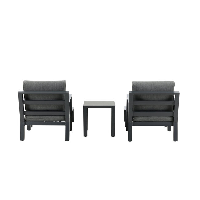 Lounge-Set Barcelona Schwarz – Moderne Outdoor-Lounge