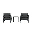 Lounge-Set Barcelona Schwarz – Moderne Outdoor-Lounge