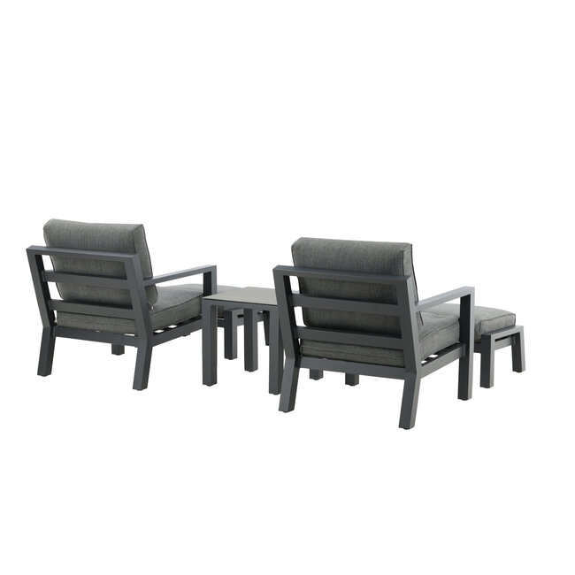 Lounge-Set Barcelona Schwarz – Moderne Outdoor-Lounge