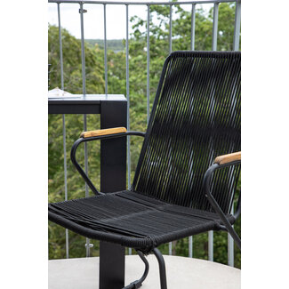 Venture Home Gartenstuhl Bois Schwarz – Bequemer Sitzkomfort für draußen