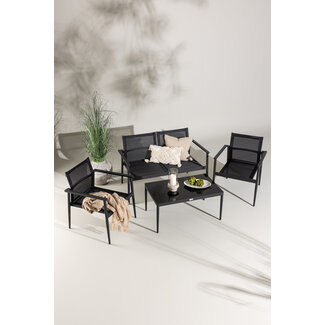 Venture Home Lounge-Set Break Schwarz – Moderne Outdoor-Lounge