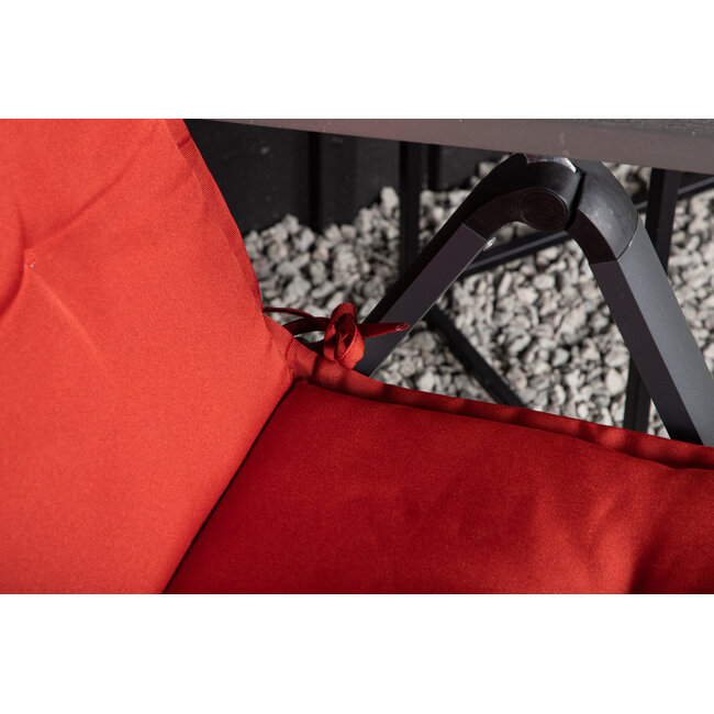 Outdoor-Bankauflage Cushion Rot aus Polyester, 116 cm × 46 cm, UV-beständig und wetterfest – für Gartenbank & Liegestuhl