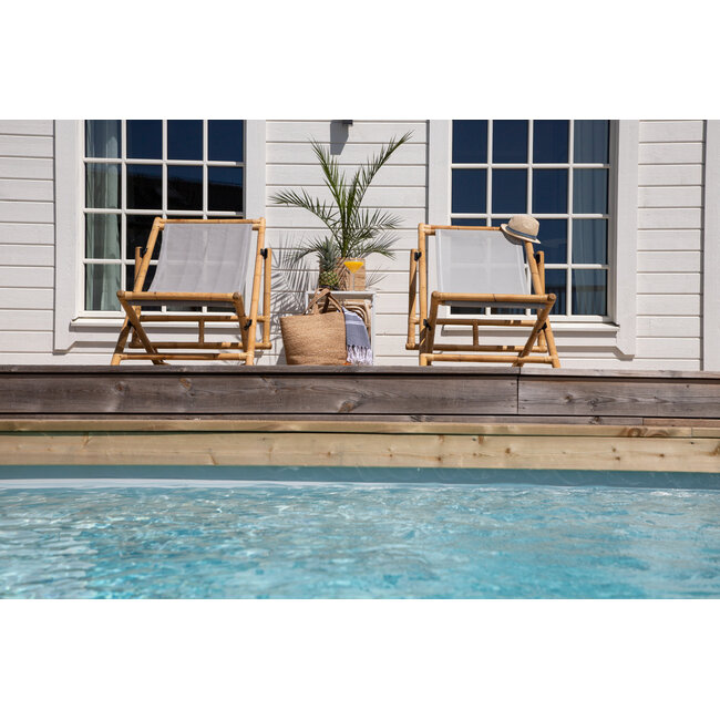 Gartensessel Cane – Loungesessel 74×115×85 cm Rattan & Textilene