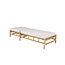 Gartenliege Cane – Sonnenliege 80×210×35 cm Rattan & Baumwolle mit Polster