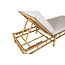 Gartenliege Cane – Sonnenliege 80×210×35 cm Rattan & Baumwolle mit Polster
