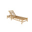 Gartenliege Cane – Sonnenliege 80×210×35 cm Rattan & Baumwolle mit Polster