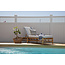 Gartenliege Cane – Sonnenliege 80×210×35 cm Rattan & Baumwolle mit Polster