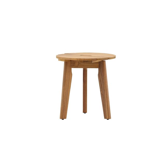 Gartentisch Chania – Beistelltisch Ø40×42 cm Akazienholz Outdoor