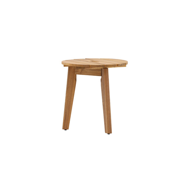 Gartentisch Chania – Beistelltisch Ø40×42 cm Akazienholz Outdoor