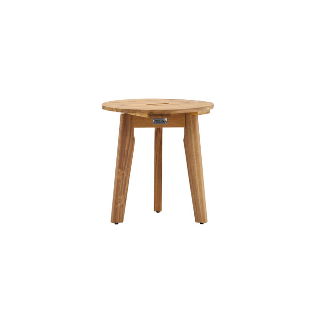 Gartentisch Chania – Beistelltisch Ø40×42 cm Akazienholz Outdoor