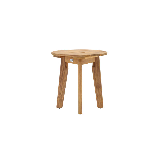 Gartentisch Chania – Beistelltisch Ø40×42 cm Akazienholz Outdoor