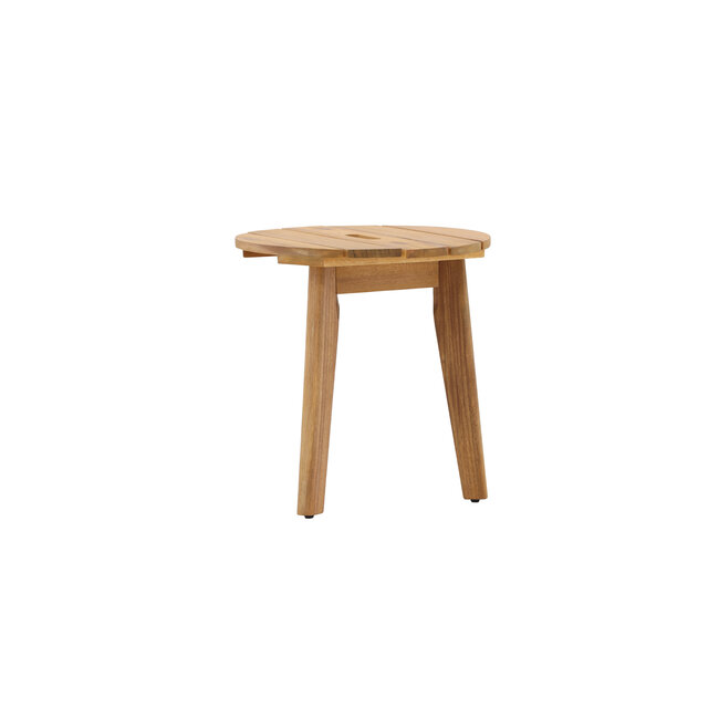 Gartentisch Chania – Beistelltisch Ø40×42 cm Akazienholz Outdoor