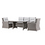 Lounge-Set Brentwood Grau – Outdoor-Lounge 186×73×89 cm Polyrattan und Kunstfaser