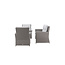 Lounge-Set Brentwood Grau – Outdoor-Lounge 186×73×89 cm Polyrattan und Kunstfaser