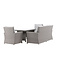 Lounge-Set Brentwood Grau – Outdoor-Lounge 186×73×89 cm Polyrattan und Kunstfaser