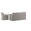 Lounge-Set Brentwood Grau – Outdoor-Lounge 186×73×89 cm Polyrattan und Kunstfaser
