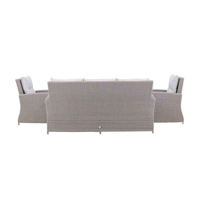 Lounge-Set Brentwood Grau – Outdoor-Lounge 186×73×89 cm Polyrattan und Kunstfaser