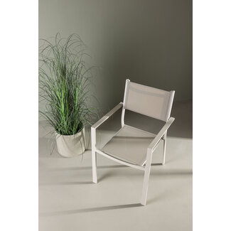 Venture Home Gartenstuhl Copacabana Beige – Niedriglehner 57×61×88 cm Textilene & Aluminium