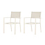 Gartenstuhl Copacabana Beige – Niedriglehner 57×61×88 cm Textilene & Aluminium