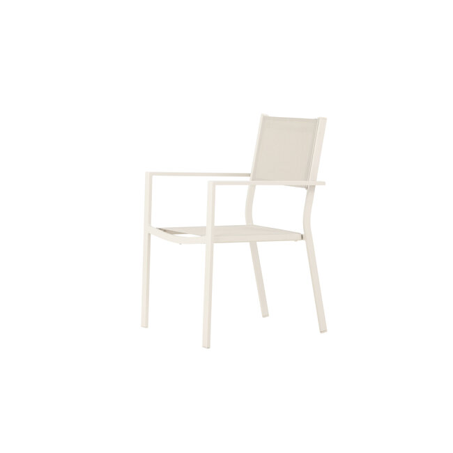 Gartenstuhl Copacabana Beige – Niedriglehner 57×61×88 cm Textilene & Aluminium