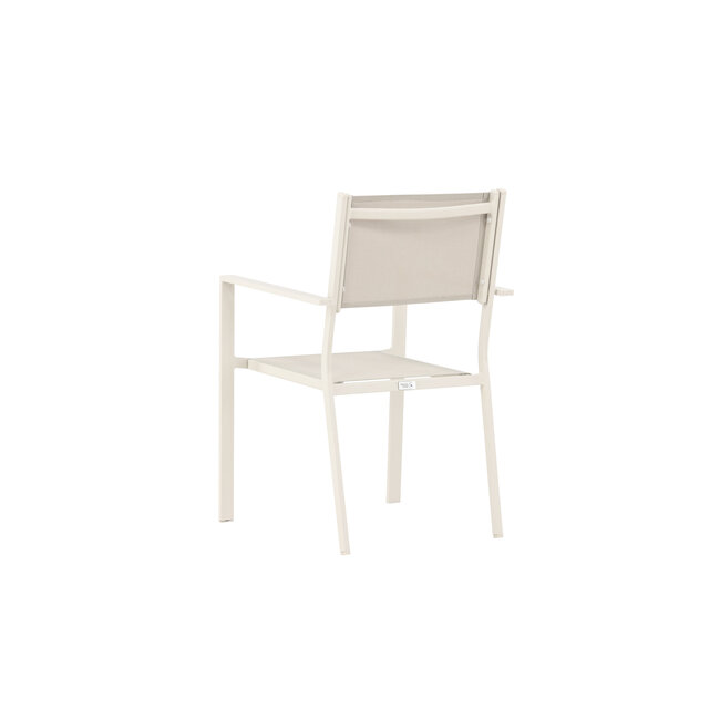 Gartenstuhl Copacabana Beige – Niedriglehner 57×61×88 cm Textilene & Aluminium