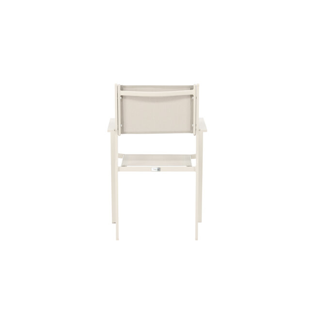 Gartenstuhl Copacabana Beige – Niedriglehner 57×61×88 cm Textilene & Aluminium