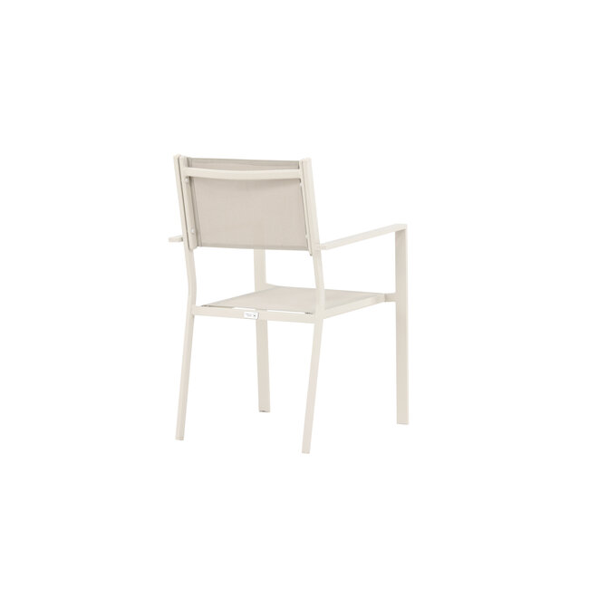 Gartenstuhl Copacabana Beige – Niedriglehner 57×61×88 cm Textilene & Aluminium