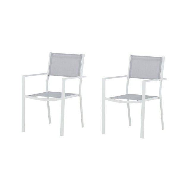 Gartenstuhl Copacabana Grau – Niedriglehner 57×61×88 cm Textilene & Aluminium