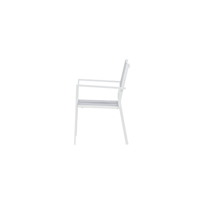 Gartenstuhl Copacabana Grau – Niedriglehner 57×61×88 cm Textilene & Aluminium