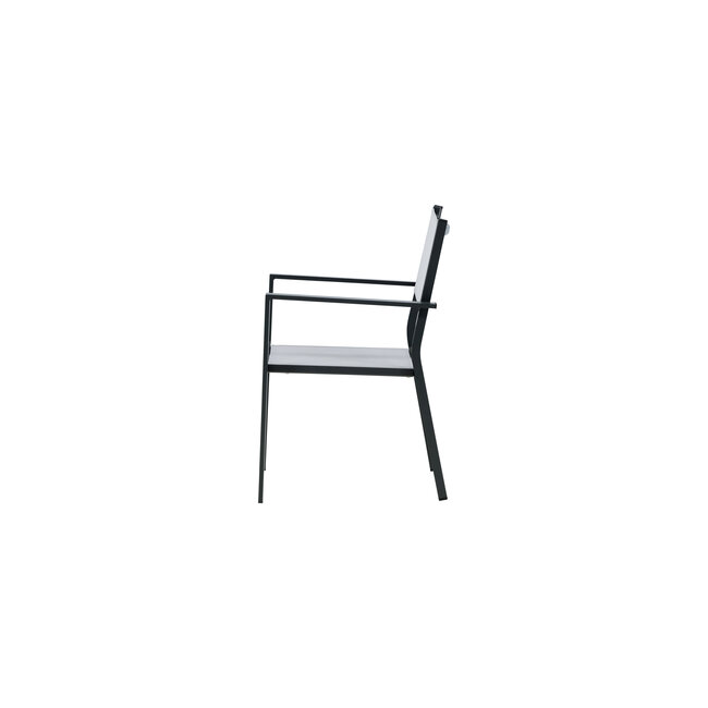 Gartenstuhl Copacabana Grau – Niedriglehner 57×61×88 cm Textilene und Aluminium