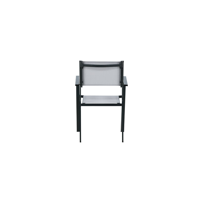 Gartenstuhl Copacabana Grau – Niedriglehner 57×61×88 cm Textilene und Aluminium
