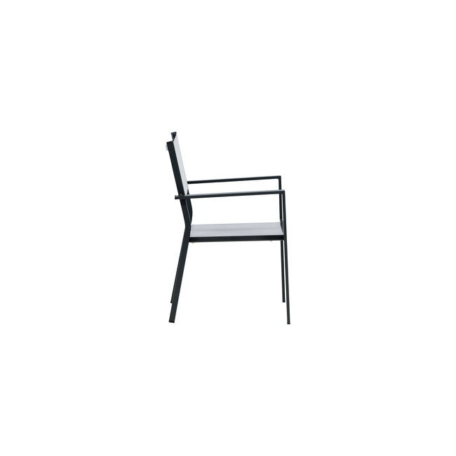 Gartenstuhl Copacabana Grau – Niedriglehner 57×61×88 cm Textilene und Aluminium