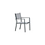 Gartenstuhl Copacabana Grau – Niedriglehner 57×61×88 cm Textilene und Aluminium