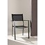 Gartenstuhl Copacabana Schwarz – Niedriglehner 57×61×88 cm Textilene & Aluminium