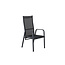 Gartenstuhl Copacabana Schwarz – Hochlehner 57×65×110 cm Textilene & Aluminium