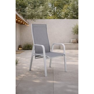 Venture Home Gartenstuhl Copacabana Grau – Hochlehner 57×65×110 cm Textilene & Aluminium