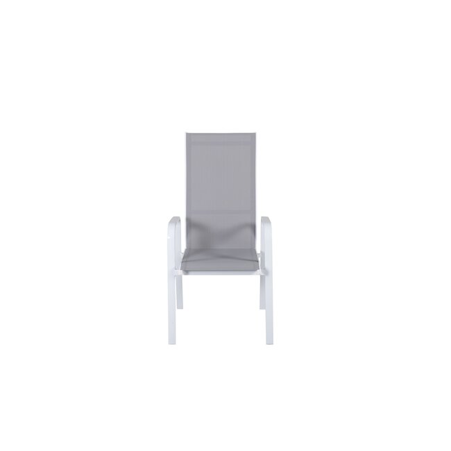 Gartenstuhl Copacabana Grau – Hochlehner 57×65×110 cm Textilene und Aluminium