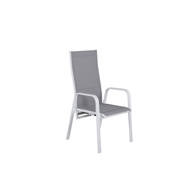 Gartenstuhl Copacabana Grau – Hochlehner 57×65×110 cm Textilene und Aluminium
