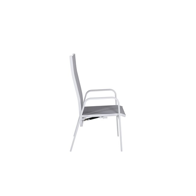 Gartenstuhl Copacabana Grau – Hochlehner 57×65×110 cm Textilene und Aluminium