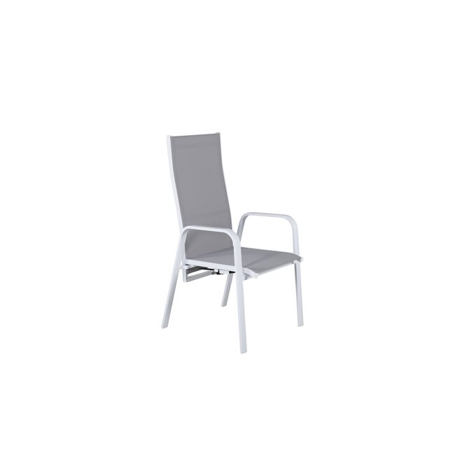 Gartenstuhl Copacabana Grau – Hochlehner 57×65×110 cm Textilene und Aluminium