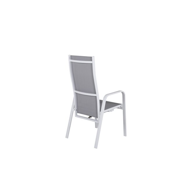 Gartenstuhl Copacabana Grau – Hochlehner 57×65×110 cm Textilene und Aluminium